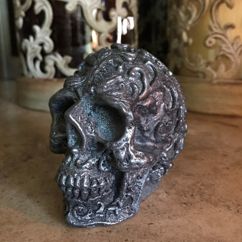 Baroque Skull Candle